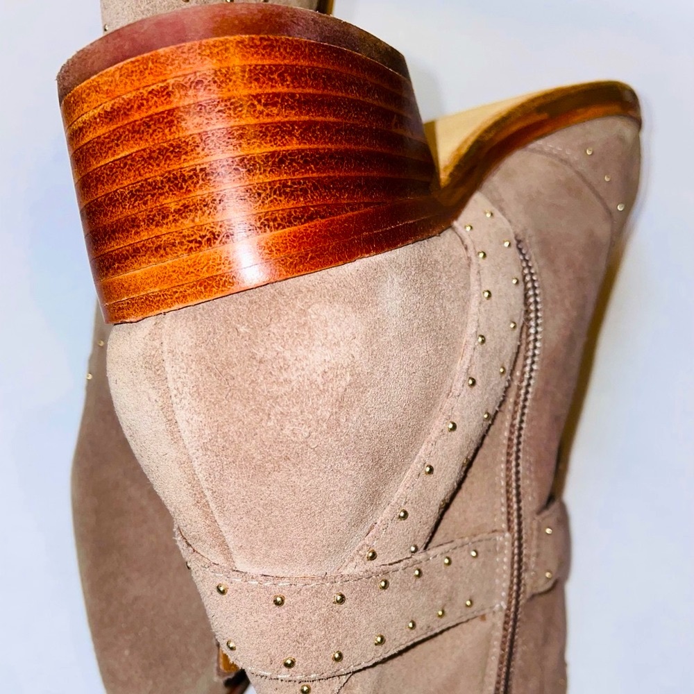 Antonio Melani Linadee Suede Studded Detail Block Heel Booties - Picture 16 of 16
